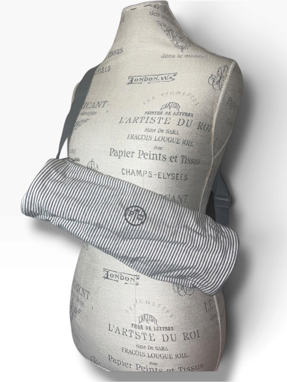 NEW! Pampered Chef Striped Canvas Wine Bag #100094 with Shoulder Strap E-5